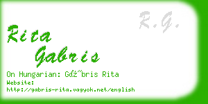 rita gabris business card